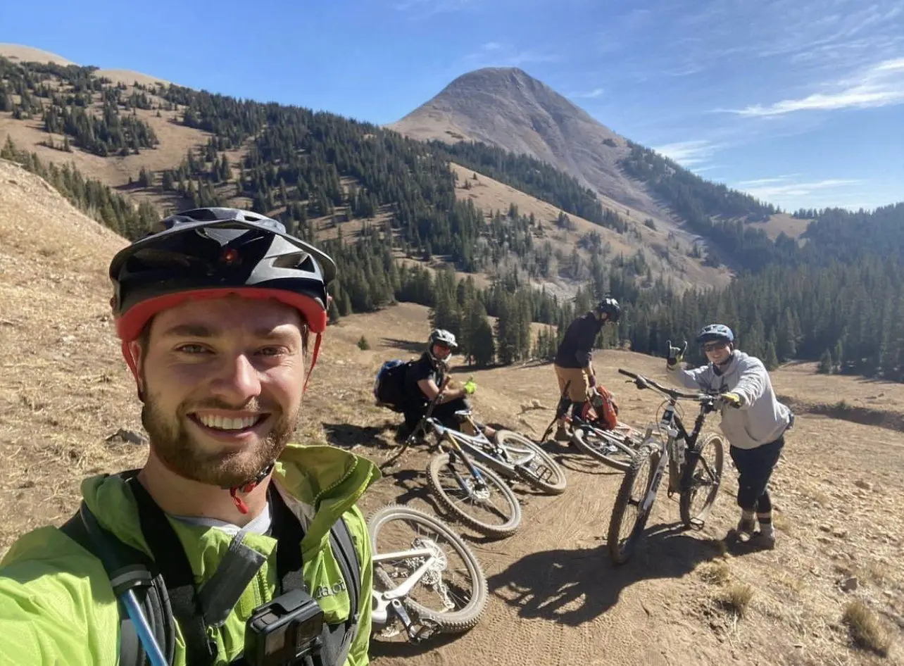 Guides smiling together after a Lake Tahoe mountain bike tour